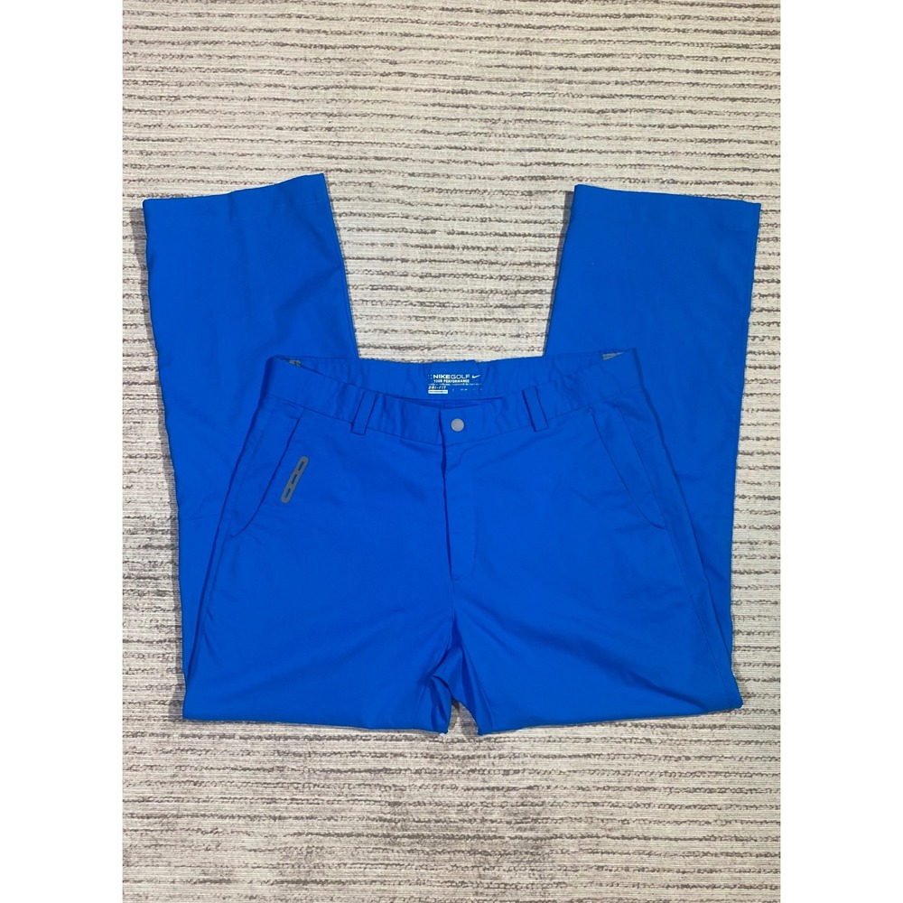 Nike Golf Tour Performance Dri-FIT Pants Mens 33x30 Blue Straight Leg Flat Front